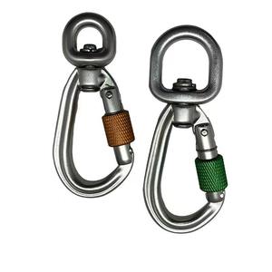 Mosquetón de aleación de aluminio 4KN de alta calidad, gancho de mosquetón giratorio adecuado para correa de perro, herramienta multifunción - Product Image 1