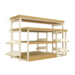 High Capacity Incremental <b>Hook</b> Universal Movement Movable Wood Shop <b>Display</b> Cabinet - Product Image 2