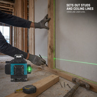 Niveau laser vert pour la pose de tuyaux de plomberie, la fixation de supports de tuyaux de drainage, la nivellement des tuyaux, les clips de fixation et les tâches de fixation