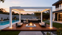 Pergola rétractable en aluminium de haute qualité, facile à assembler, pour jardin, terrasse extérieure, auvent rétractable, protection solaire