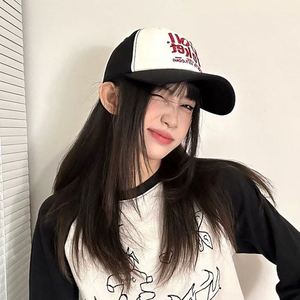 Style japonais unisexe classique couleur bloc lettre broderie coton polyvalent hip-hop sport respirant chapeau de soleil casquette de baseball - Product Image 3