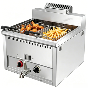<span class=keywords><strong>Friteuse</strong></span> professionnelle à <span class=keywords><strong>gaz</strong></span> 15L, cuve unique en acier inoxydable, sur pied, au <span class=keywords><strong>gaz</strong></span> GPL/<span class=keywords><strong>gaz</strong></span> naturel, avec deux paniers pour restaurant - Product Image 2