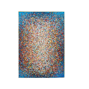 Cuadro de Lienzo Abstracto Moderno de Gran Tamaño Personalizado, Pintura al Óleo Colorida Hecha a Mano al Estilo Jackson Pollock, Decoración Metálica para Colgar en Casa - Product Image 4