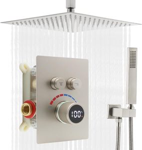 Nouvelle conception, vente chaude, ensembles de systèmes de douche <span class=keywords><strong>à</strong></span> affichage numérique pour salle de bain, mitigeur encastré - Product Image 3