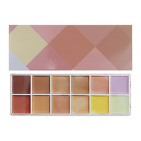 Cosmétiques en gros, palette de fards à paupières camouflage 12 couleurs, logo personnalisé