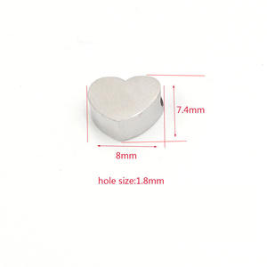 Abalorios de Corazón para Llaveros, Dijes de Acero Inoxidable para Fabricación de Joyas, Abalorios DY, Dijes de Corazón para Pulseras, Collares y Accesorios para Pendientes - Product Image 5