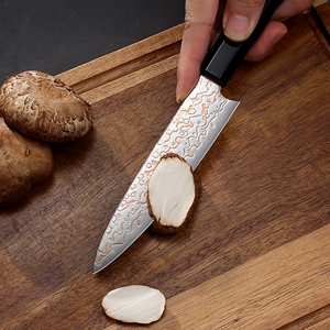 Paudin 5英寸专业67层大马士革钢，带铜元素美工刀，带10Cr芯高品质菜刀 - Product Image 6