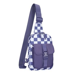 Deporte Unisex Yoga moda <span class=keywords><strong>riñonera</strong></span> al aire libre soporte para teléfono fácil de usar cinturón bolsa de nailon a cuadros bandolera gimnasio correr <span class=keywords><strong>mochila</strong></span> - Product Image 6