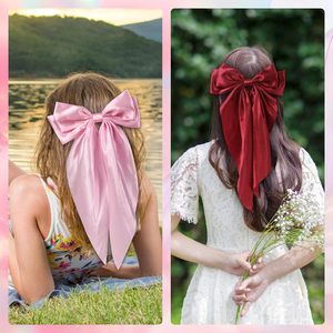 Nouveauté 2025 Pince à cheveux en tissu avec nœud en ruban, pince à ressort pour chignon, accessoires capillaires pour femme - Product Image 3