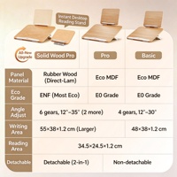 Table de lecture pliable en bois massif, support inclinable à 6 vitesses pour enfants, pour écrire et dessiner