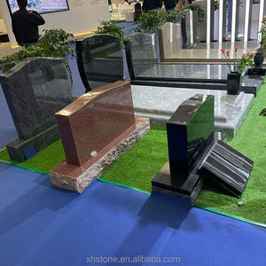 Cementerio de tamaño personalizado de diseño moderno Americano, Lápida de piedra de granito rojo Natural, lápida de cementerio, monumento conmemorativo de mármol - Product Image 2