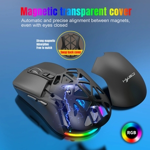 Ratón inalámbrico de modo dual, retroiluminación RGB, 4800 PPP, ratón recargable integrado de 650mAh para ordenador, portátil y tableta - Product Image 3
