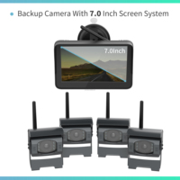 Système de caméra de recul 7 "LCD moniteur de recul + Vision nocturne IR longue Distance avec caméra de recul en métal sans fil IP67