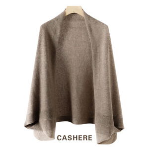 Chal de Cachemira Tejido con Mangas Murciélago para Mujer, Suave y Cálido, con Frente Abierto, Bufanda Envolvente para Otoño Invierno, Uso Diario y Fiestas - Product Image 2
