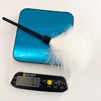 OEM ODM Brosse applicatrice de poudre d'empreintes digitales en plumes de marabout blanches pour la science judiciaire avec conteneur en PVC et poignée dissimulée