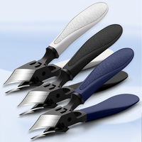 Coupe-ongles en acier inoxydable de haute qualité à bord incliné, conception anti-éclaboussures, ouverture large, durable, pour ongles épais, qualité supérieure