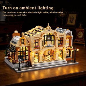 Bloques de Construcción de Estación de Tren de Vapor Retro de 3220 Piezas con Luz LED, Juguete Educativo STEAM para Niños, Decoración para el Hogar, Regalo - Product Image 4