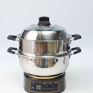 Electric Steamer 2-5L Single Layer Tempered Glass Lid For Steaming Buns Vegetables - Product Image 1