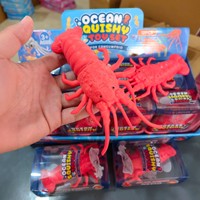Jouet anti-stress souple et croustillant en gros : homard, crabe, calmar, champignon, griffe de crabe pour enfants