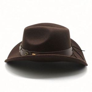 หมวกคาวบอยสักหลาดแบบแข็งสำหรับงานปาร์ตี้วันหยุดกลางแจ้ง หมวกคาวบอยสีดำสไตล์เท็กซัสพร้อมแถบโลหะ ขายส่งและรับสั่งทำ - Product Image 4