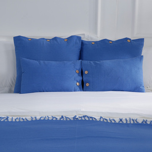Juego de Ropa de Cama Eliya <span class=keywords><strong>Ocean</strong></span> <span class=keywords><strong>Blue</strong></span> de Guangzhou, 100% Algodón, para Hotel - Product Image 5