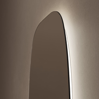 Miroir intelligent LED en forme de baril, écran tactile, IP44, miroir de salle de bain mural, miroir éclairé écologique pour la maison et l'hôtel