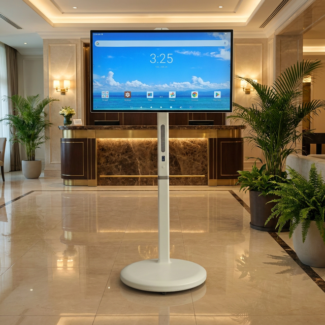 VETO 24 27 32 Inch Smart Portable TV Brand Custom Wholesale 3840x2160 4K Wireless Display with Build in 1300W Camera Microphone