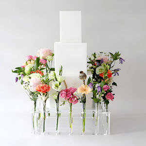 Étagère de rangement en acrylique faite à la main avec support de présentation de gâteaux surélevé pour bureau - Product Image 3