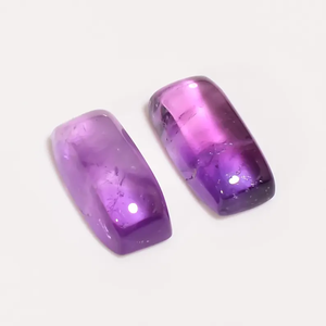 Cabujón de Amatista Zambiana Natural de 9.5 Ct., Corte Radiante Morado, 14X7X5 mm, Pulido a Mano para Joyería DIY GPJ-1158 - Product Image 1