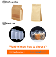 Sacs à café personnalisés de 100g, 200g, 250g, fournisseur d'usine, sacs à fond plat recyclables avec fermeture éclair et valve pour l'emballage du café