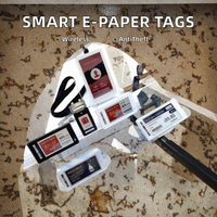 Label Harga Digital E-Paper ABS 1,54 Inci, Layar Pintar untuk Rak, Label Tepi Rak NFC Anti Maling, Tag Elektronik Nirkabel
