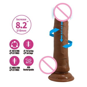 PRETTY LOVE Juguete Sexual Realista para Mujeres, Dildo Vibrador con 5 Funciones de Rotación y 5 Ajustes de Empuje - Product Image 2