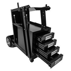 Welding Trolley Cart 4 <b>Drawer</b> Metal Mobile Tool <b>Storage</b> Garage Use - Product Image 1