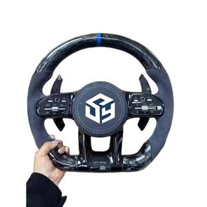 Volante professionale in vera fibra di carbonio per auto con Design libellula misura per Mercedes benz <span class=keywords><strong>AMG</strong></span> W204 W205 <span class=keywords><strong>W212</strong></span> W214 W215 CLA CLE - Product Image 2