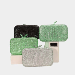 Nuove Borse da Sera di Lusso Scintillanti per Donne con Catene, Borsette Impermeabili con Strass Oro e Argento per Matrimoni - Product Image 1