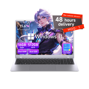 Entrega rápida 15,6 ''Business Laptop Intel 16GB RAM 512GB SSD Intel Pentium <span class=keywords><strong>Gold</strong></span> 6500Y Windows 11 Pro Laptops Brand New - Product Image 1