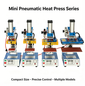 Mini presse à chaud pneumatique semi-automatique multicolore à plat pour <span class=keywords><strong>l</strong></span>'impression <span class=keywords><strong>de</strong></span> casquettes, t-shirts et vêtements 220V - Product Image 4