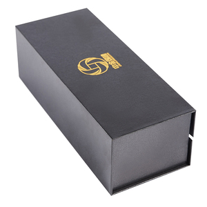 Çevre dostu özel Logo siyah dokulu karton manyetik kapatma katlanır katlanabilir termos şişe su bardağı hediye kutusu - Product Image 3