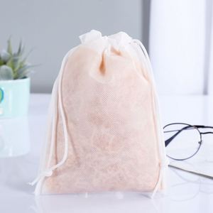 Recyclable Custom Small Large Non Woven <b>Drawstring</b> <b>Bag</b> Shoes Dust Pouch With Logo - Product Image 1
