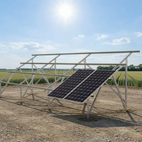 Système de support solaire au sol en acier au carbone, structure de montage photovoltaïque pour le support des panneaux solaires
