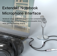 YAU28 câble OEM Utp micro écouteur casque Durable Aux 3.5mm TRS femelle à 2 mâle Y câble séparateur Jack câble Audio stéréo