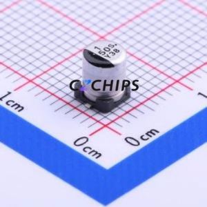 ตัวเก็บประจุอิเล็กโทรไลต์อะลูมิเนียมแบบ SMD รุ่น EEE1HA010SR, ขนาด D4xL5.4 มม. 1uF 20% 50V 10mA-120Hz - Product Image 1