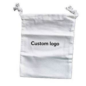 Pochette à bijoux en toile de coton recyclé écologique avec cordon de serrage, sac anti-poussière pour artisanat et bougies - Product Image 3