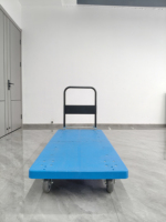 Carretilla de Plataforma Plegable de Plástico Resistente para Almacén, Supermercado y Logística, Venta al Por Mayor de Fábrica