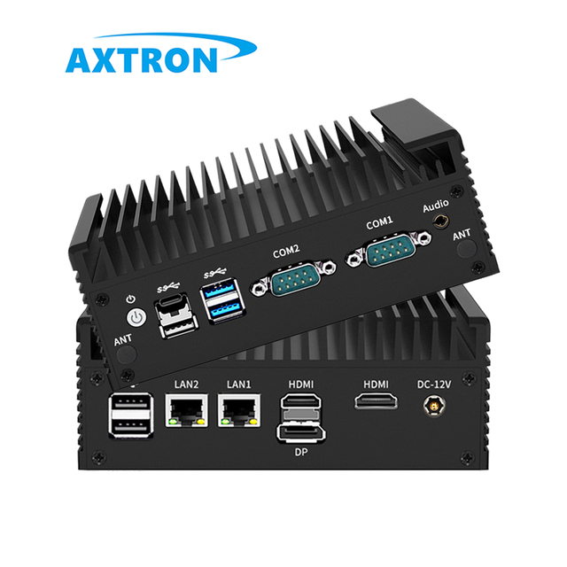High Quality Intel N100 Mini PC Fire Wall Fanless Box Computer with 2 LAN Soft Routing DDR4 for Industrial Use US/EU Plug