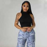 FS9239A Nouveautés vêtements d'été pour femmes, hauts décontractés de couleur unie
