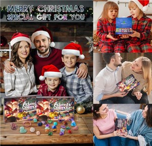 Calendrier de l'Avent avec cristaux de Noël de qualité supérieure avec collection de roches et 24 pierres précieuses de guérison - Product Image 6