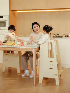 LM KIDS Montessori Muebles Cocina Taburete de madera para niños <span class=keywords><strong>Comprar</strong></span> Torre de aprendizaje con <span class=keywords><strong>pizarra</strong></span> y taburete Torre para niños pequeños - Product Image 3