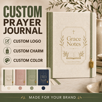 LABON Ensemble de carnets de notes Grace Notes bicolore vert sauge avec dorure à chaud, carnet d'étude biblique et livre de prières en lin à couverture rigide, coffret cadeau