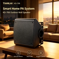 KD717 Speaker Dinding 5 Inch Tahan Segala Cuaca, Speaker PA Tegangan Konstan, Speaker Musik Latar Dalam & Luar Ruangan